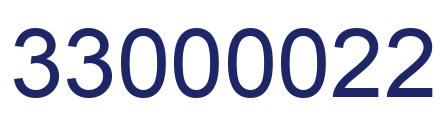 Number 33000022 blue image