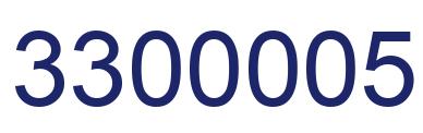 Número 3300005 imagen azul