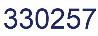 Number 330257 blue image