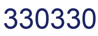 Number 330330 blue image