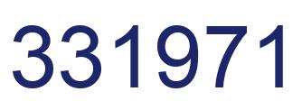 Number 331971 blue image