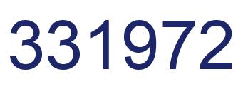Number 331972 blue image