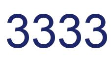 Number 3333 blue image