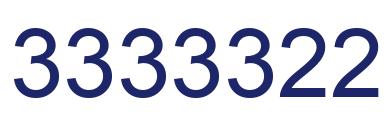 Number 3333322 blue image