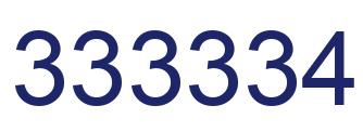 Number 333334 blue image