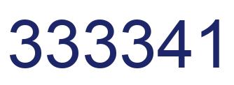 Number 333341 blue image