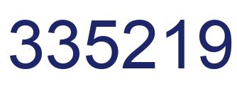 Number 335219 blue image