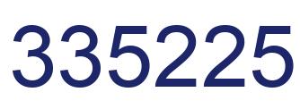 Number 335225 blue image
