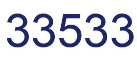 Number 33533 blue image