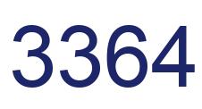 Number 3364 blue image