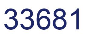 Number 33681 blue image