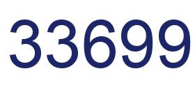 Number 33699 blue image