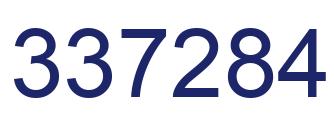 Number 337284 blue image