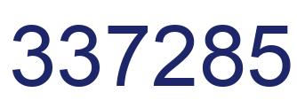 Number 337285 blue image