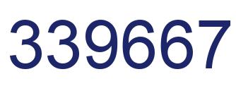 Number 339667 blue image