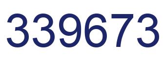 Number 339673 blue image