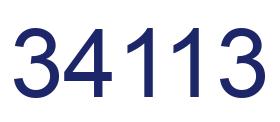 Number 34113 blue image