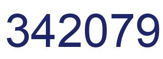 Number 342079 blue image