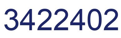 Number 3422402 blue image