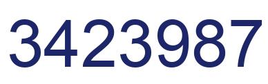 Number 3423987 blue image