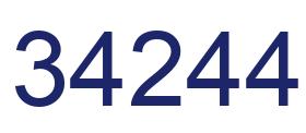 Número 34244 imagen azul