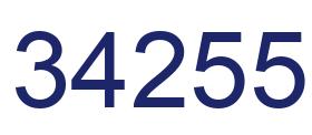 Number 34255 blue image