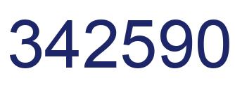 Number 342590 blue image