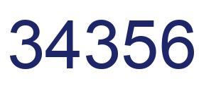 Number 34356 blue image