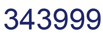 Number 343999 blue image