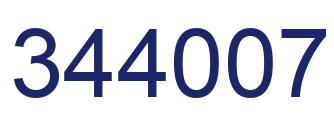 Number 344007 blue image