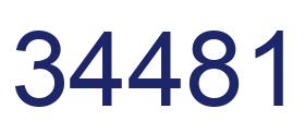 Number 34481 blue image