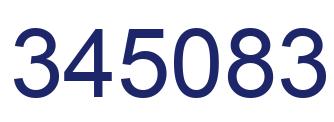 Number 345083 blue image