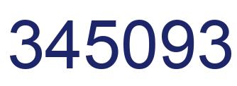 Number 345093 blue image