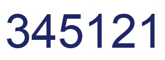 Number 345121 blue image
