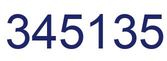 Number 345135 blue image