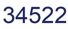 Number 34522 blue image