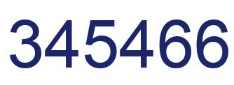 Number 345466 blue image
