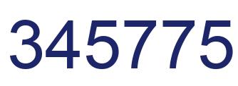 Number 345775 blue image