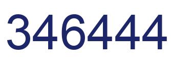 Number 346444 blue image