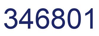 Number 346801 blue image