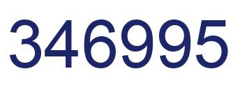 Number 346995 blue image