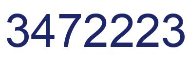 Number 3472223 blue image