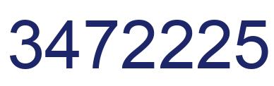 Number 3472225 blue image