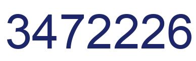 Number 3472226 blue image