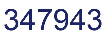 Number 347943 blue image