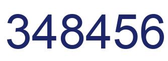 Number 348456 blue image