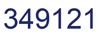 Number 349121 blue image