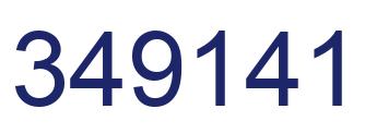 Number 349141 blue image