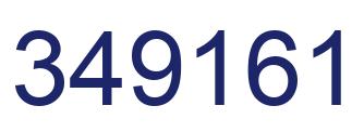 Number 349161 blue image
