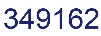 Number 349162 blue image